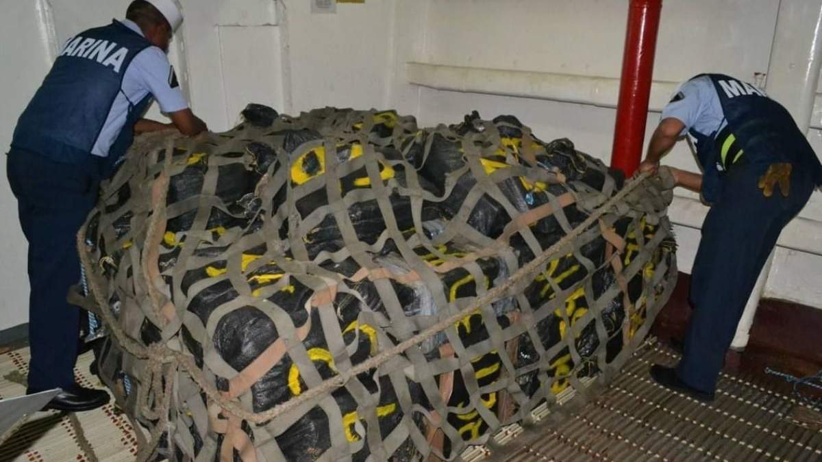La droga decomisada