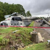 Helicóptero en el que viajaba secretario de Gobierno de Veracruz se desploma (Video)