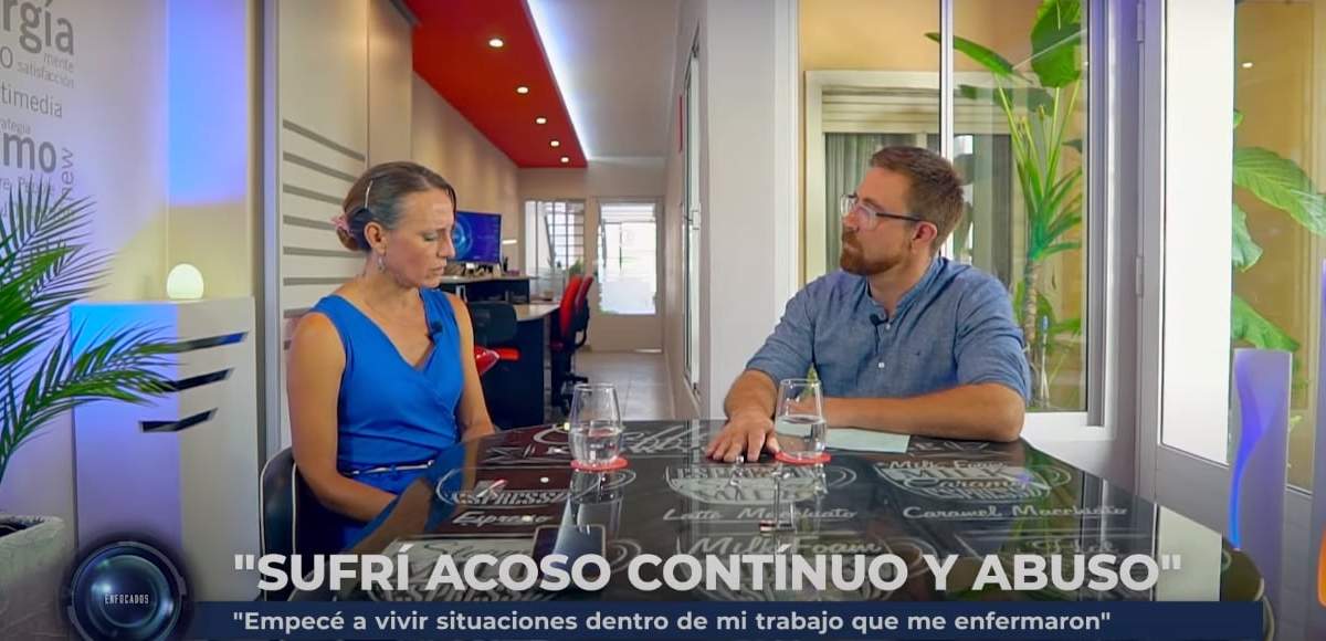 La ex trabajadora que denunció al ex funcionario de la subsecretaria de Trabajo. Fuente: (Enfocados Tv)