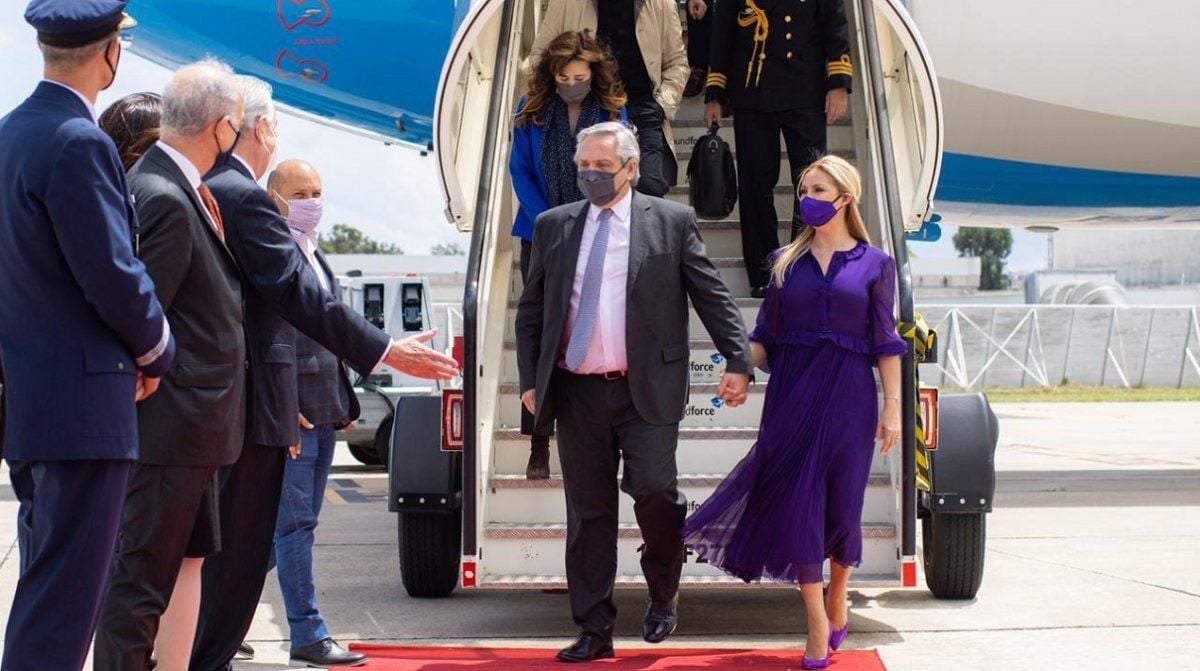 Alberto Fernández y Fabiola Yañez en Portugal. Fuente: (Twitter)