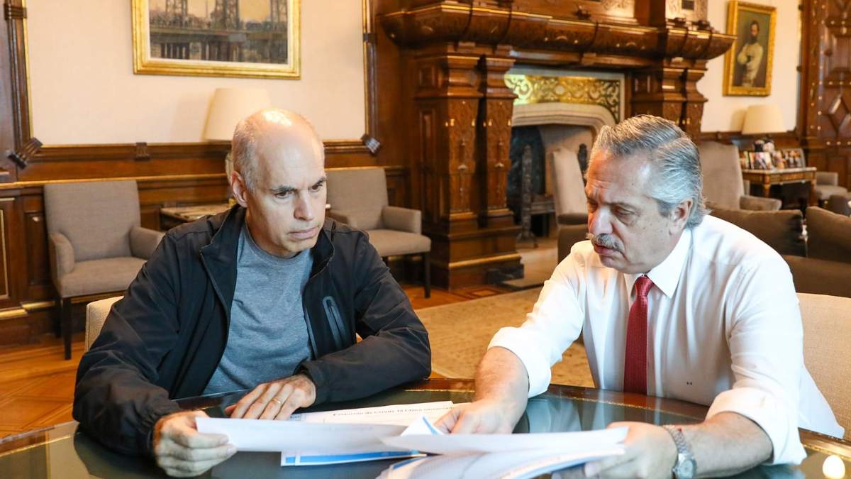 Horacio Rodríguez Larreta y Alberto Fernández. Fuente: (Instagram)
