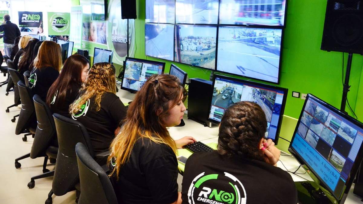 Trabajadores de la línea 911 de Río Negro. Fuente: (Twitter)