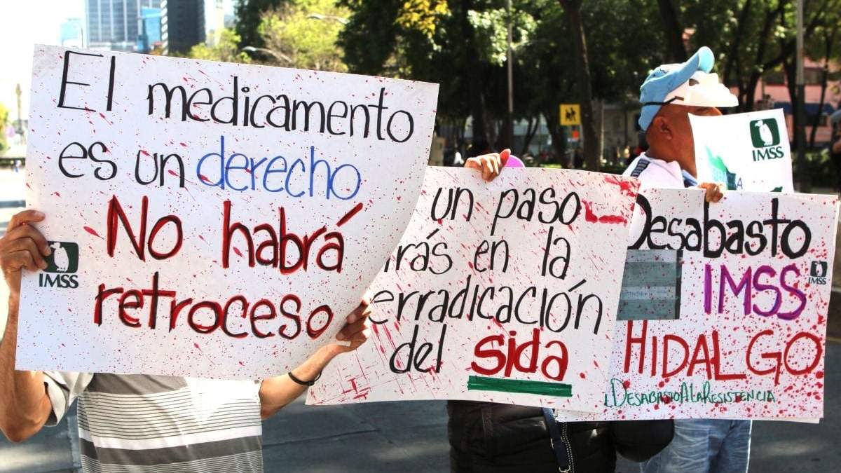 Protesta por el desabasto de medicamentos