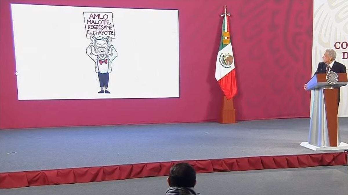El presidente mostró el cartón de José Hernández en la conferencia matutina