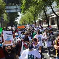 “¡No más hostigamiento al conocimiento!” claman estudiantes del CIDE en marcha