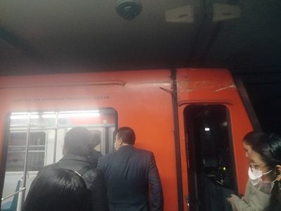 Ocurre otro "incidente" en el Metro: un tren se "ladeó" en la terminal El Rosario