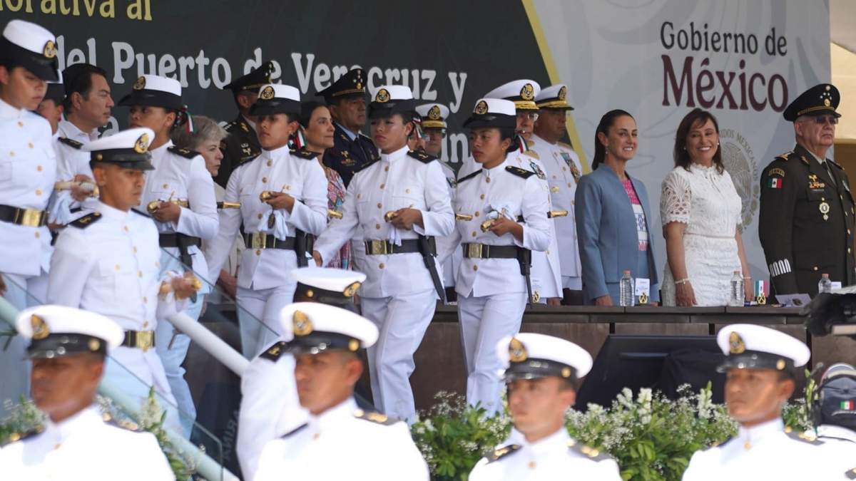 La presidenta encabezó la ceremonia del 112 Aniversario de la Gesta Heroica del Puerto de Veracruz