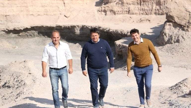 El intendente Gaido junto a Baggio y Contardi Fuente: (Twitter)