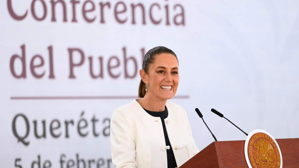 La presidenta Claudia Sheinbaum en conferencia desde Querétaro