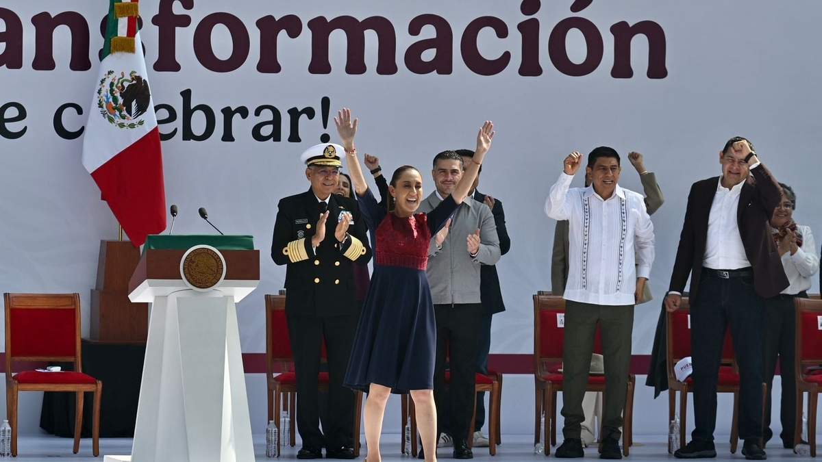 Claudia Sheinbaum en el Zócalo capitalino