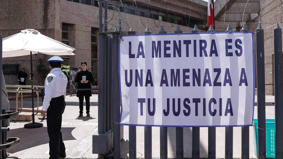 Esta mañana los juzgadores se concentraron en el edificio sede del Palacio de Justicia de San Lázaro para protestar contra la reforma judicial