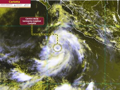 Se forma la tormenta tropical Carlotta en el Pacífico cerca de México