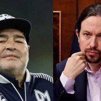 La sorpresiva despedida de Pablo Iglesias a Diego Maradona: polémica o particular