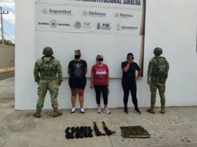 Mujeres detenidas con armamento en Culiacán son familiares de elementos de la Guardia Nacional