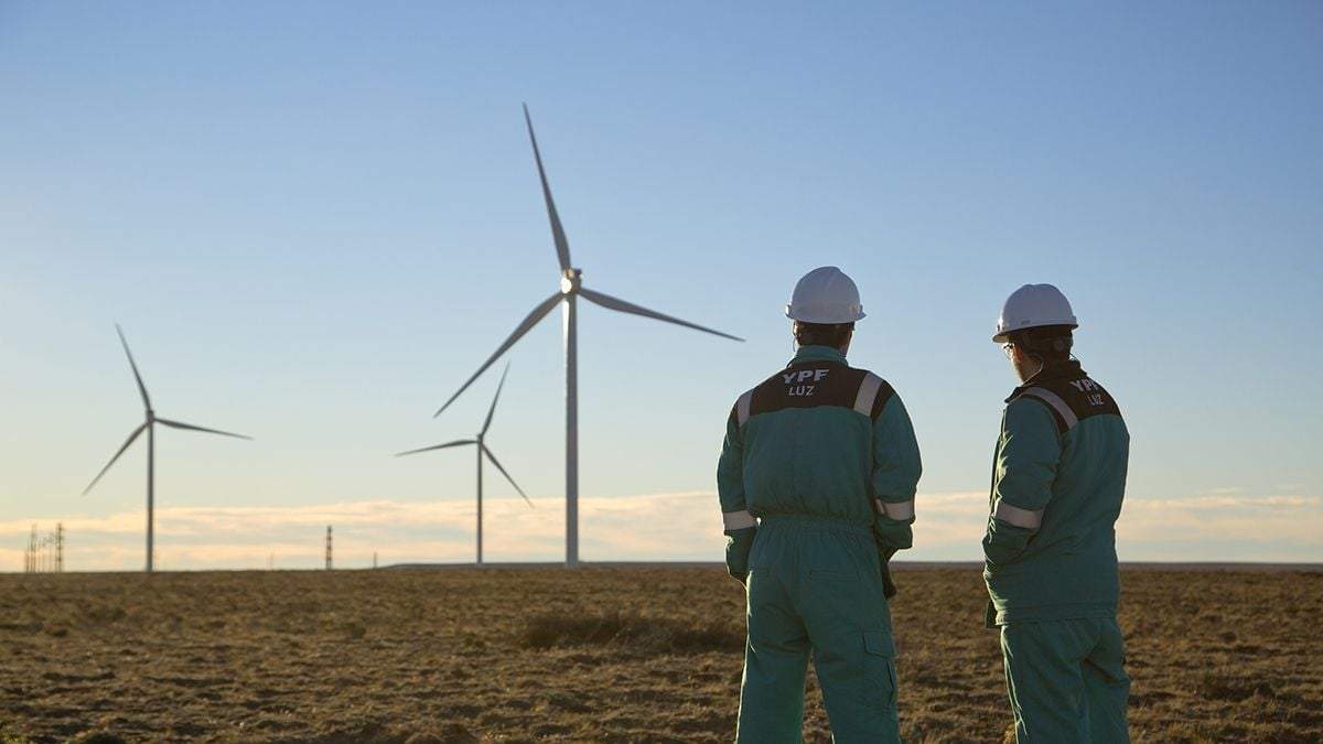 Parque eólico de YPF Luz, la unidad de generación de energía de YPF. Fuente: (Twitter)