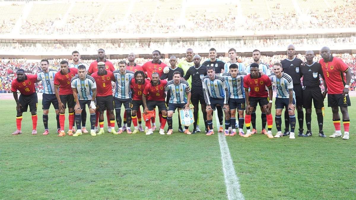 Argentina y Angola, todos juntos para la foto