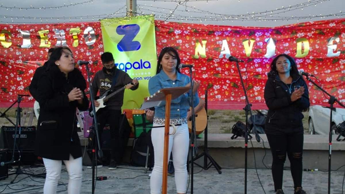 El concierto navideño se desarrolló en el Parque del Bicentenario. Fuente: (Twitter).