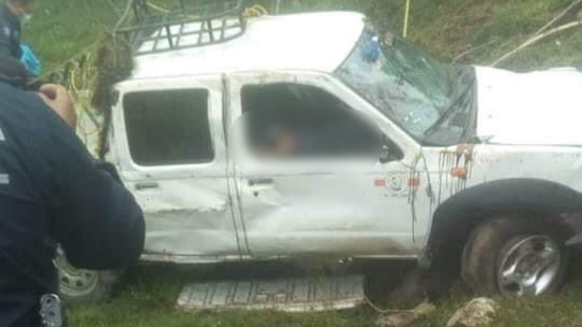La camioneta atacada en Chiapas