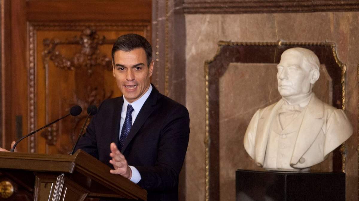 Pedro Sánchez, en su visita a México en 2019