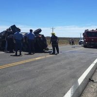 Dos camionetas chocaron de frente en Zapala y se salvaron de milagro