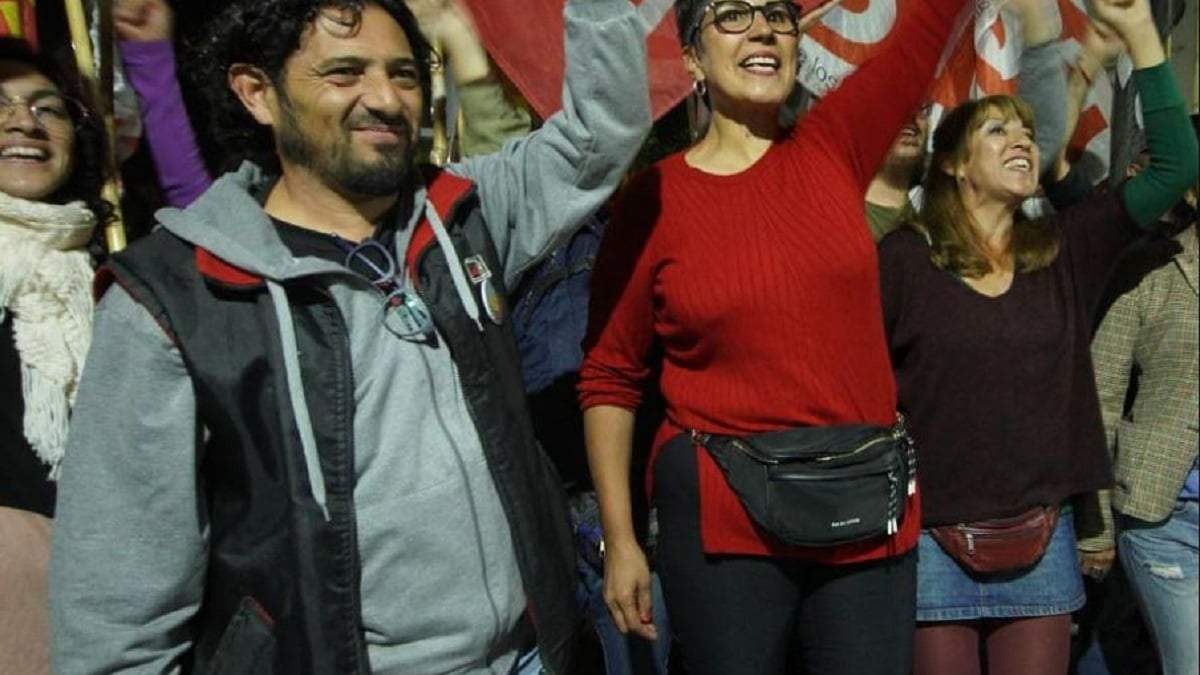 Andrés Blanco y Angélica Lagunas, candidatos del frente de Izquierda por Neuquén. Fuente: (Prensa Izquierda)