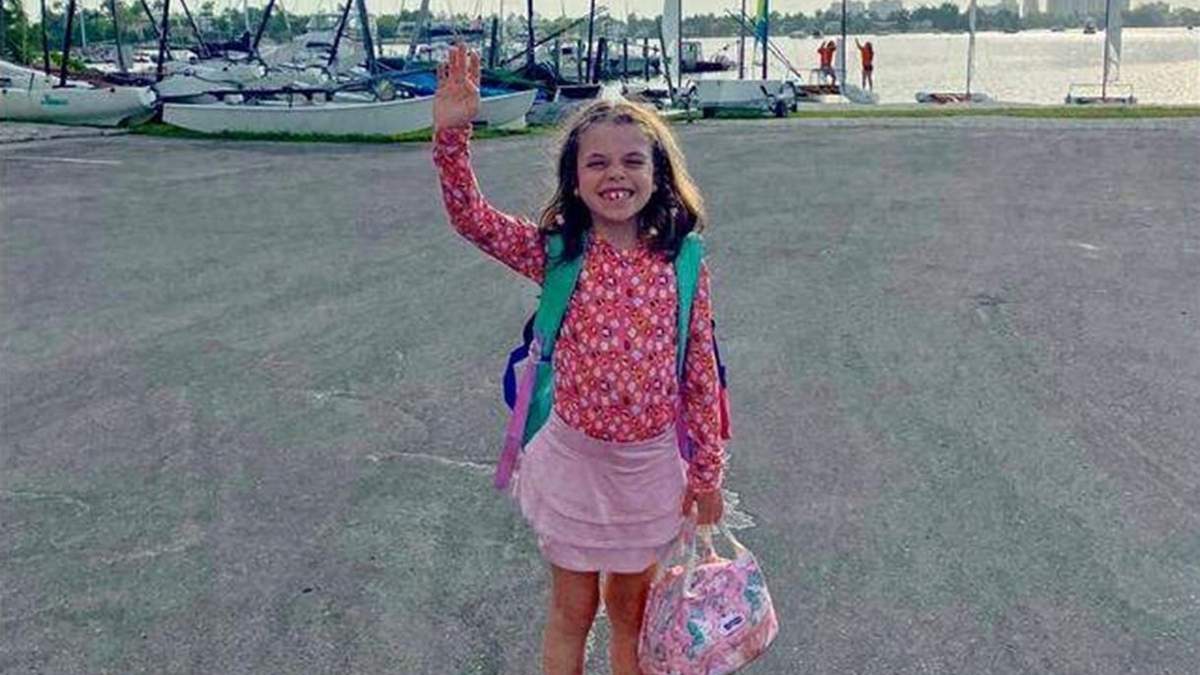 Foto de Calena Areyan cuando llegaba al campamento. Familia de Areyan Gruber
