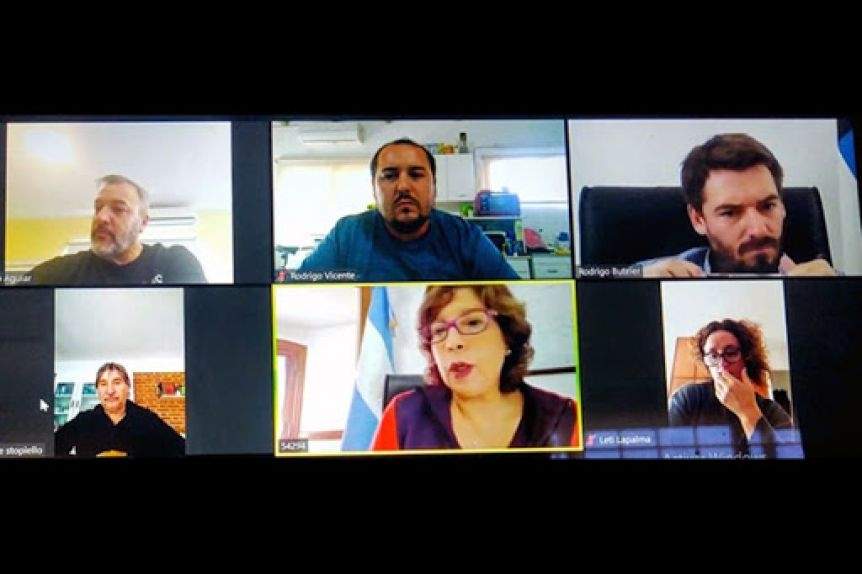 Videoconferencia donde acordaron la suba