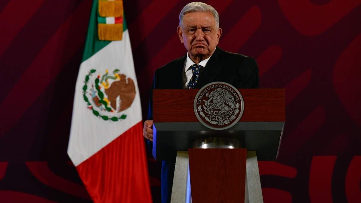 El presidente durante la conferencia de prensa en Palacio Nacional