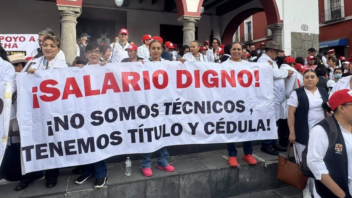 La manifestación en Puebla