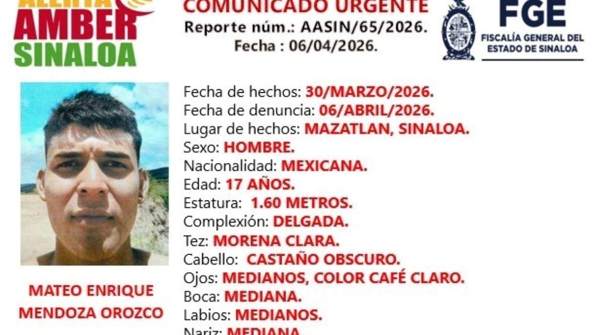 Ficha de búsqueda de Mateo Enrique Mendoza Orozco