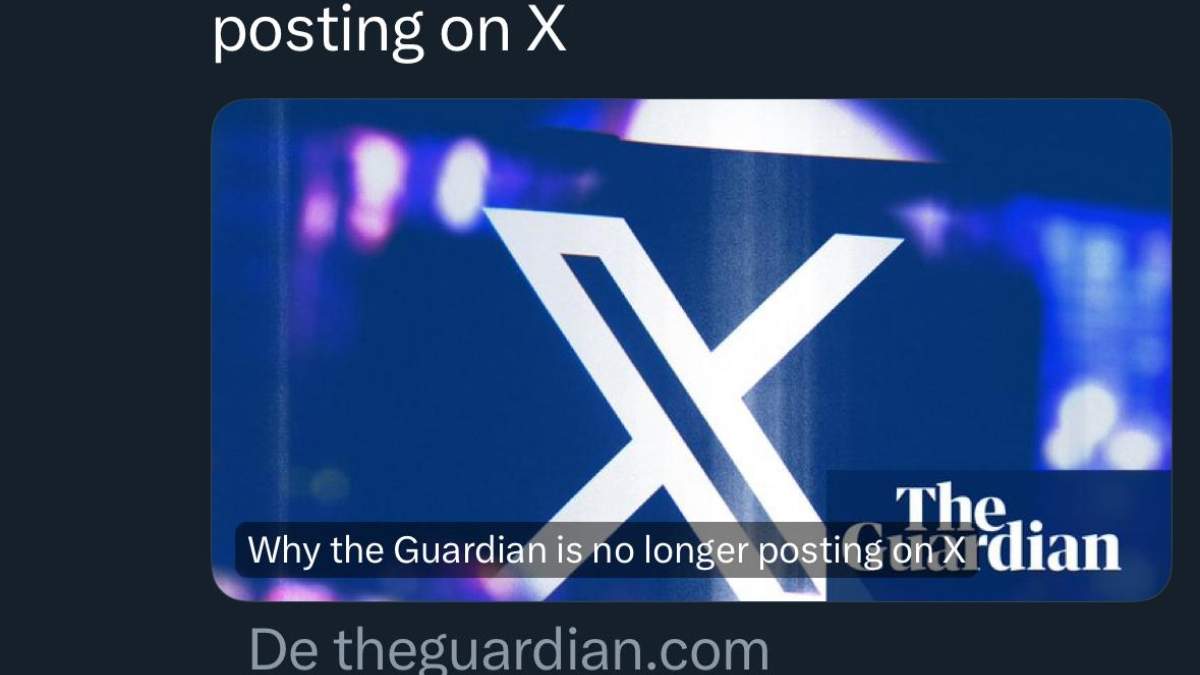 Page de The Guardian en X