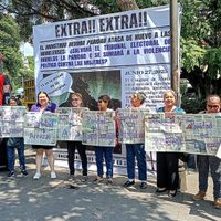 Activistas de Morelos presentan al “Monstruo de la Partidocracia” que “devora paridad”