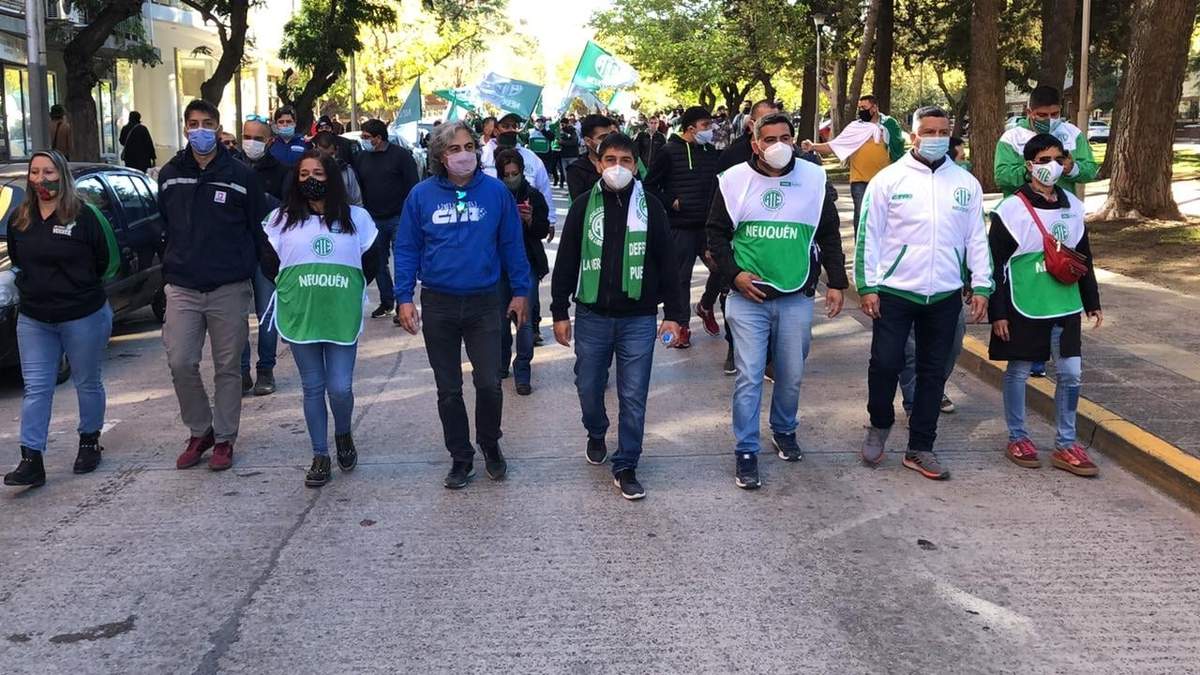 Movilización de Trabajadores. Fuente (Twitter)