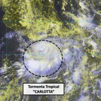 En Guerrero, implementan alerta naranja ante la tormenta tropical "Carlotta"