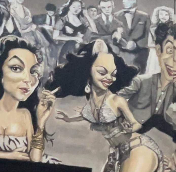 La actriz y vedette de origen estadunidense. (Fragmento del mural del caricaturista Jorge Flores Manjarrez en el metro San Lázaro)