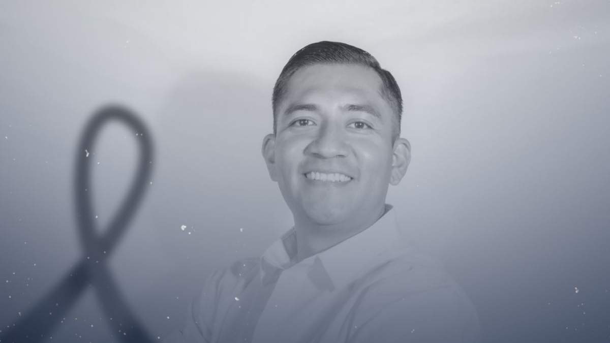 El profesor Luis César Flores Barrera, de 30 años