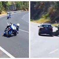 Graban accidente de motociclista en la autopista México-Cuernavaca (Video)