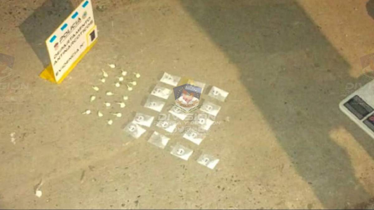 Dosis de estupefaciente secuestradas por la Policía de Neuquén. Fuente: (Policía de Neuquén)