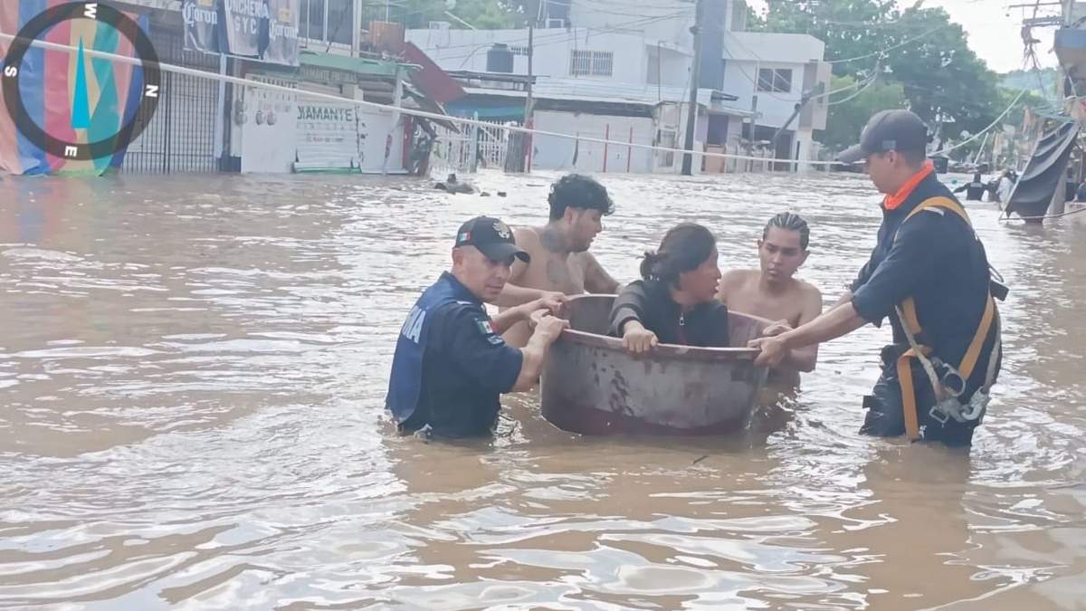 Rescate de personas en Veracruz