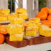 Cuadraditos de mandarina crocante: poné la pava y elevá el nivel de tus meriendas con esta recetaza que es un 10