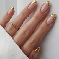 Nail Art: si amás las "francesitas", te van a enamorar estos diseños en color dorado que acaparan miradas