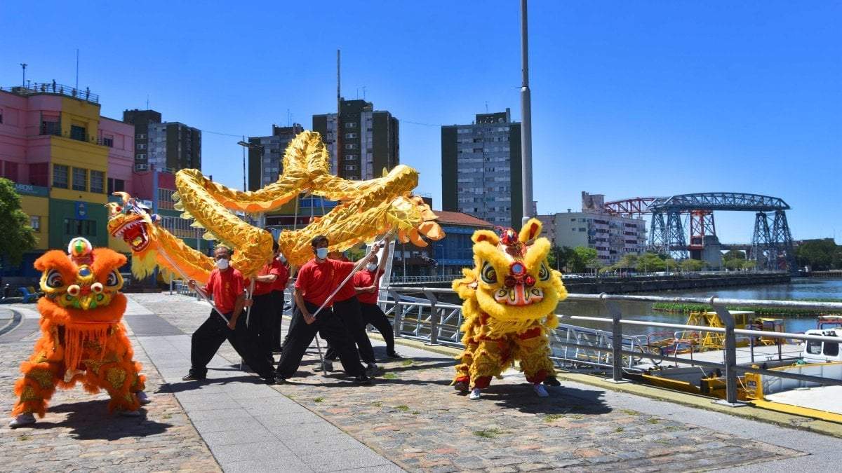 Festejos del año del buey, en el barrio de La Boca. Fuente: (Instagram)