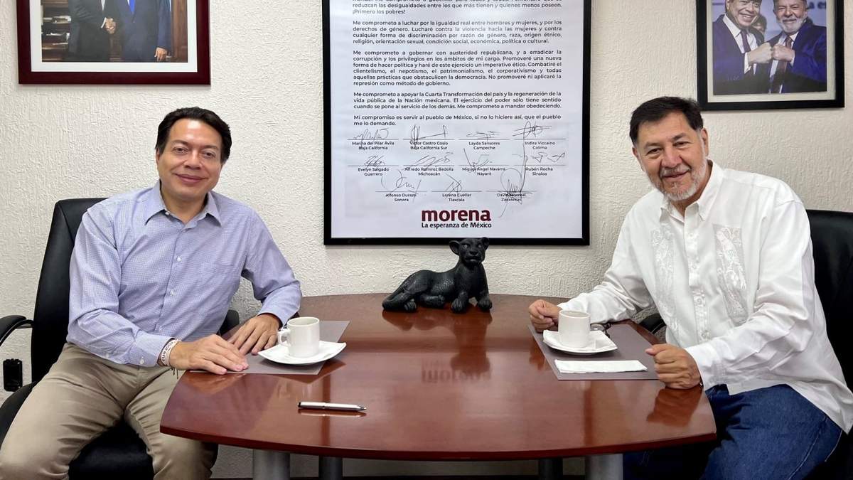 Mario Delgado y Fernández Noroña. "Cafecito"
