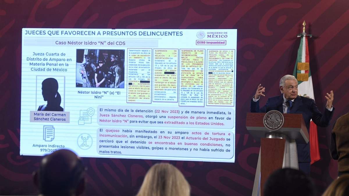 El presidente habla en la mañanera sobre la jueza que ofreció un amparo a Néstor Isidro