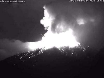 Registran intensa actividad nocturna en el Popocatépetl; mantienen alerta amarilla 2 (Video)