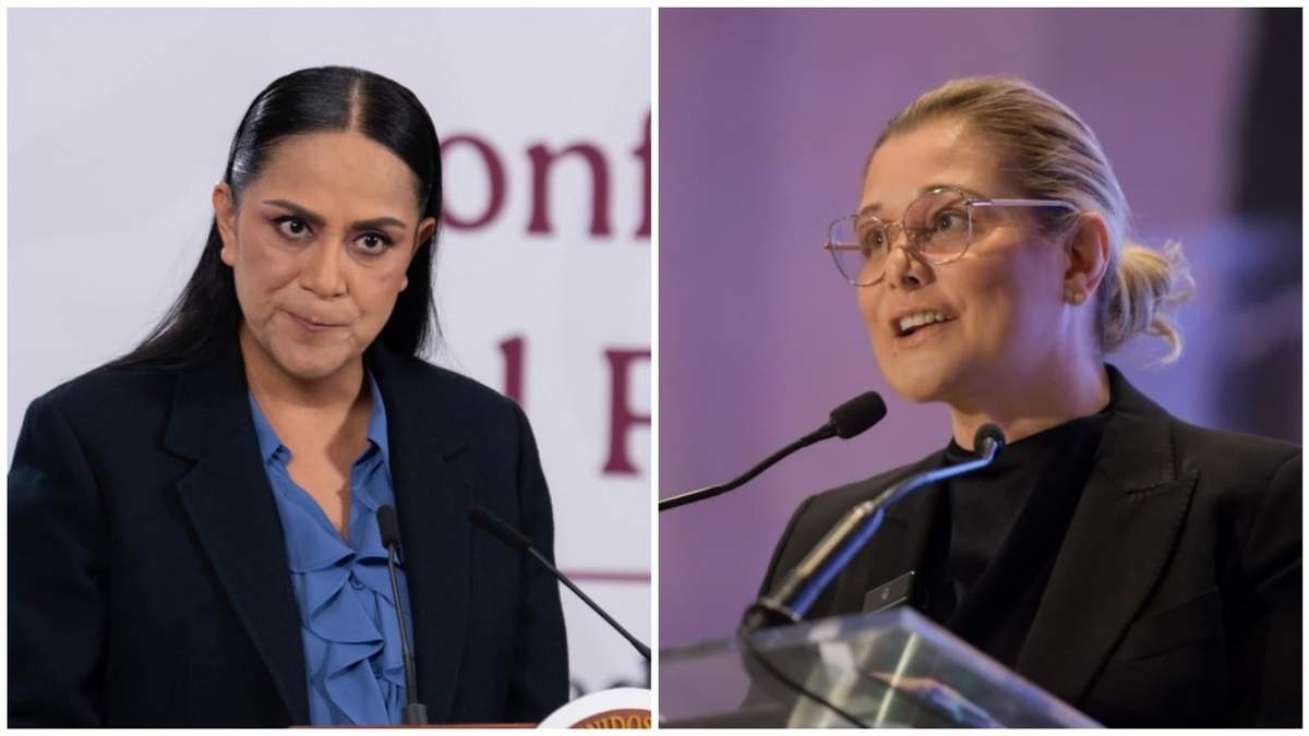 La presidenta de Morena, Ariadna Montiel Reyes, y la gobernadora de Chihuahua, Maru Campos