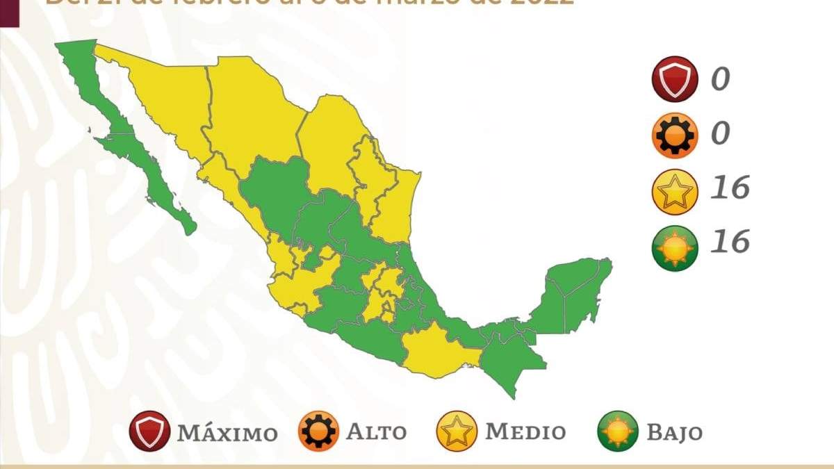 Ni un estado en riesgo alto o máximo