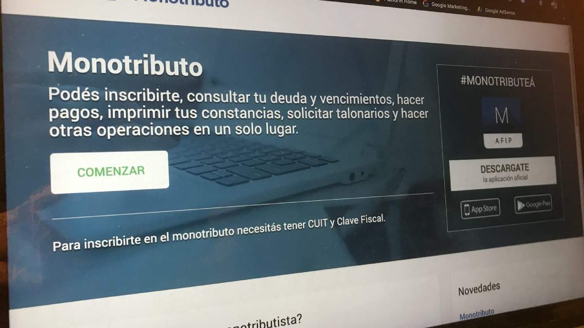 Monotributo ante la AFIP. Fuente: (Twitter)