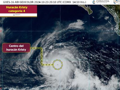 El huracán Kristy se fortalece a categoría 4 en el Pacífico