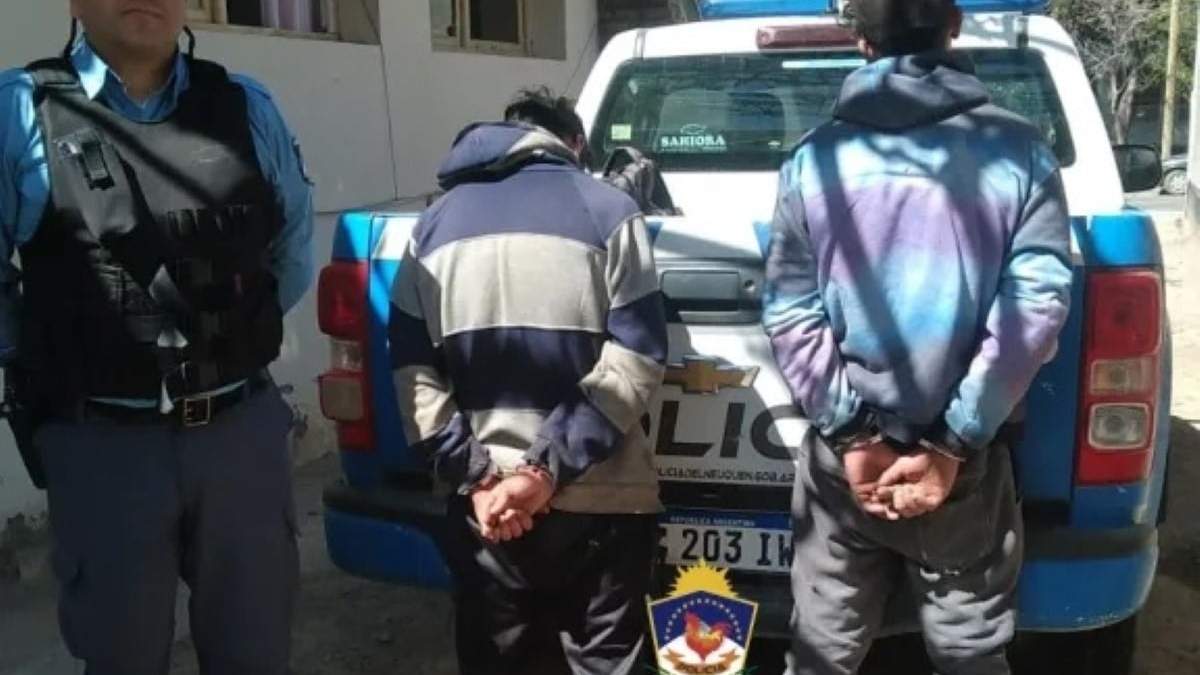 Hombres demorados. Fuente: (Policía de Neuquén)